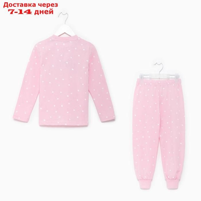 Пижама детская (джемпер, брюки) KAFTAN "Sister", размер 30 (98-104), цвет розовый - фото 2 - id-p227118442