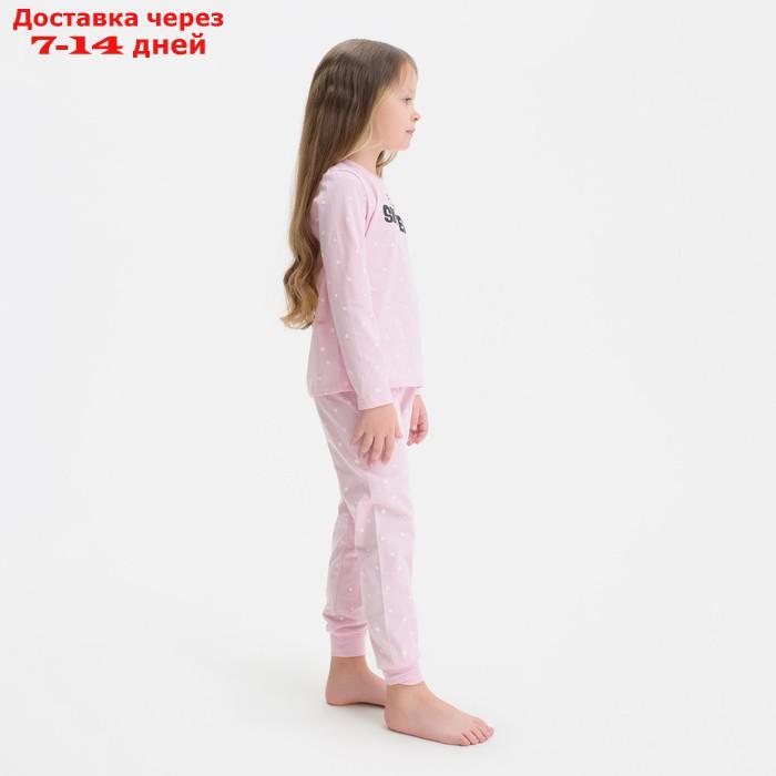 Пижама детская (джемпер, брюки) KAFTAN "Sister", размер 30 (98-104), цвет розовый - фото 3 - id-p227118442