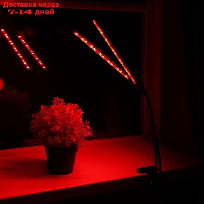 Светильник для растений с таймером, 2*9 Вт, 5 В, USB, красный + синий - фото 3 - id-p227105850
