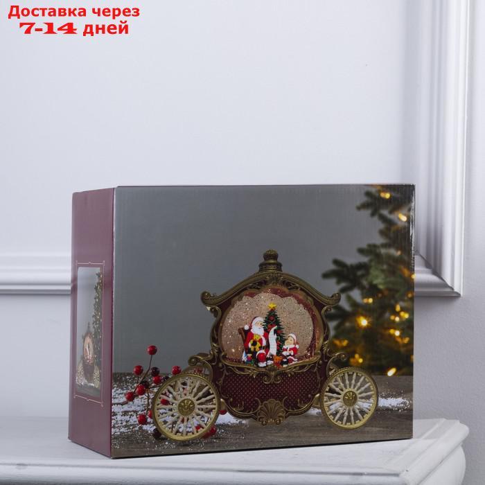 Светодиодная фигура "Карета с подарками" 26 × 23 × 11 см, пластик, батарейки ААх3 (не в комплекте), USB, - фото 6 - id-p227117246