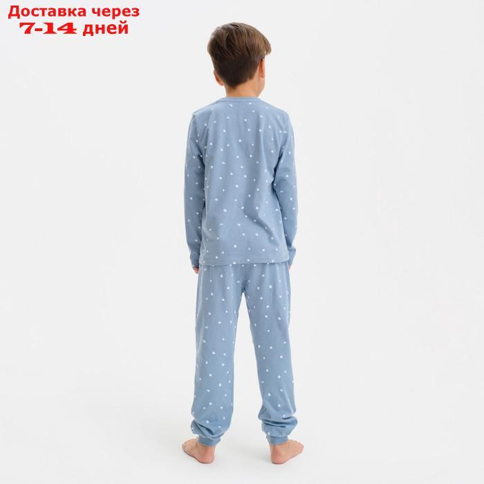 Пижама детская (джемпер, брюки) KAFTAN "Brother", размер 30 (98-104), цвет серо-голубой - фото 4 - id-p227118450