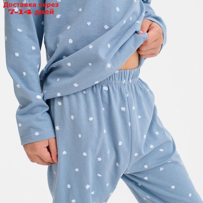 Пижама детская (джемпер, брюки) KAFTAN "Brother", размер 30 (98-104), цвет серо-голубой - фото 5 - id-p227118450