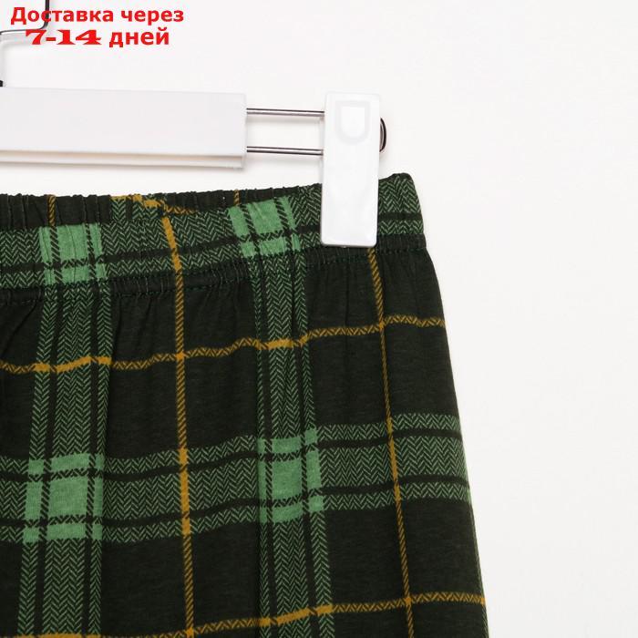 Комплект (футболка/брюки) мужской, цвет зеленый/клетка, размер 46 - фото 9 - id-p227124342