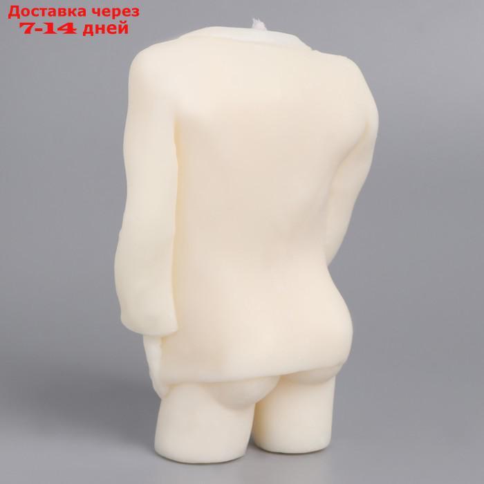 Свеча фигурная из натурального воска "Мужчина в пиджаке", 11 см, 155 г, 3 ч, белый - фото 4 - id-p227121026