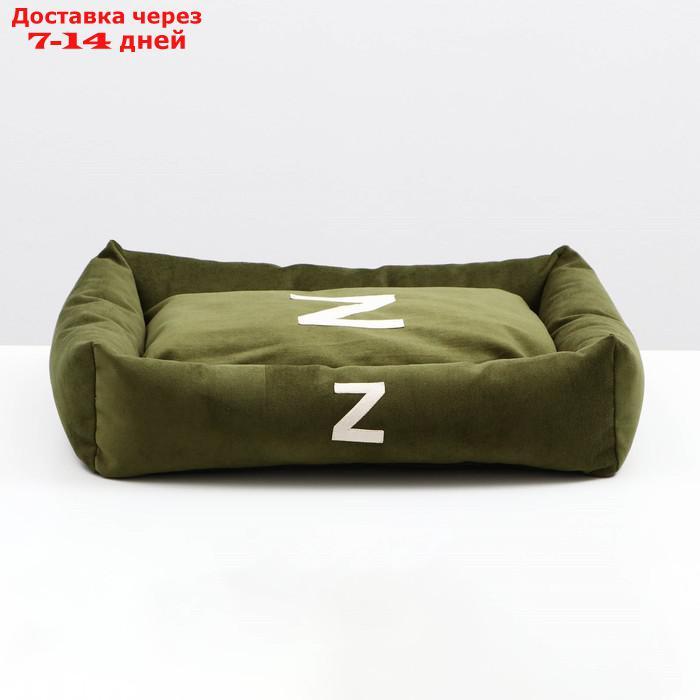 Лежанка "Z", 53 х 44 х 11 см, зелёная, мебельная ткань - фото 3 - id-p227113593
