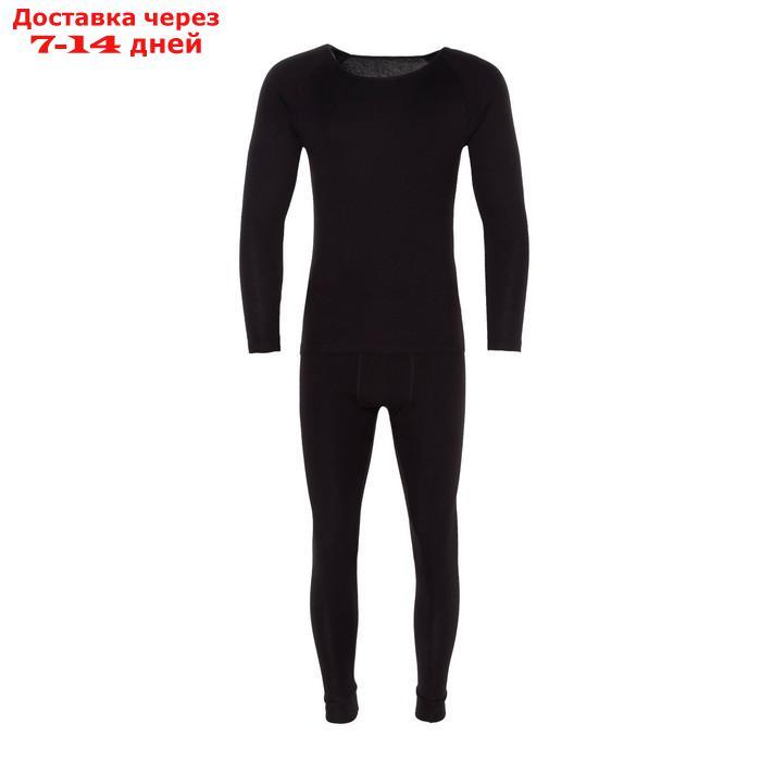 Термобельё мужское (джемпер, кальсоны), цвет чёрный, размер 46 - фото 4 - id-p227124359