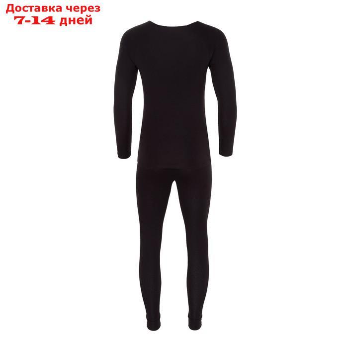 Термобельё мужское (джемпер, кальсоны), цвет чёрный, размер 46 - фото 7 - id-p227124359