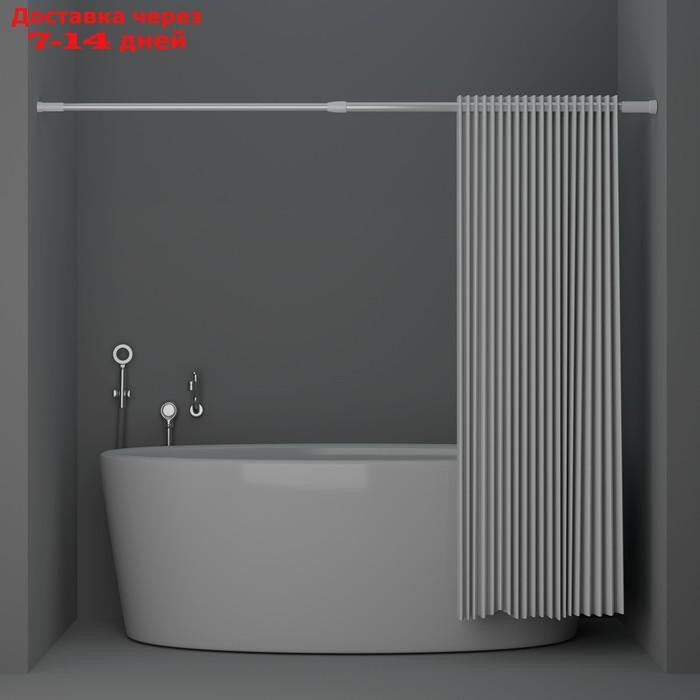 Карниз для ванной комнаты, телескопический, 70-120 см, цвет белый - фото 8 - id-p227105871