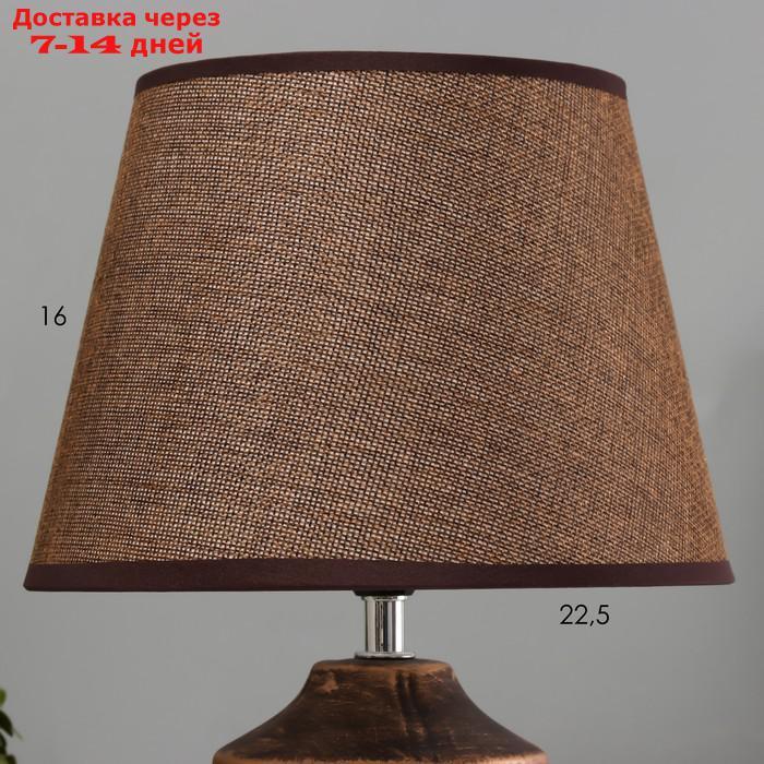 Настольная лампа "Анисия" Е14 40Вт коричневый с золотой патиной 22х22х36 см - фото 3 - id-p227122181