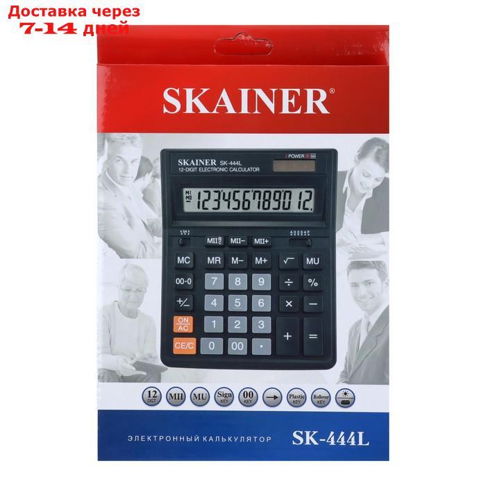 Калькулятор настольный большой 12-разрядный, SKAINER SK-444L, двойное питание, двойная память, 159 x 205 x 32 - фото 5 - id-p227116142