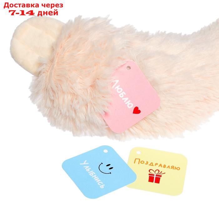 Мягкая игрушка "Ленивец", в комплекте 3 открытки, цвет бежевый, 60 см - фото 6 - id-p227118490