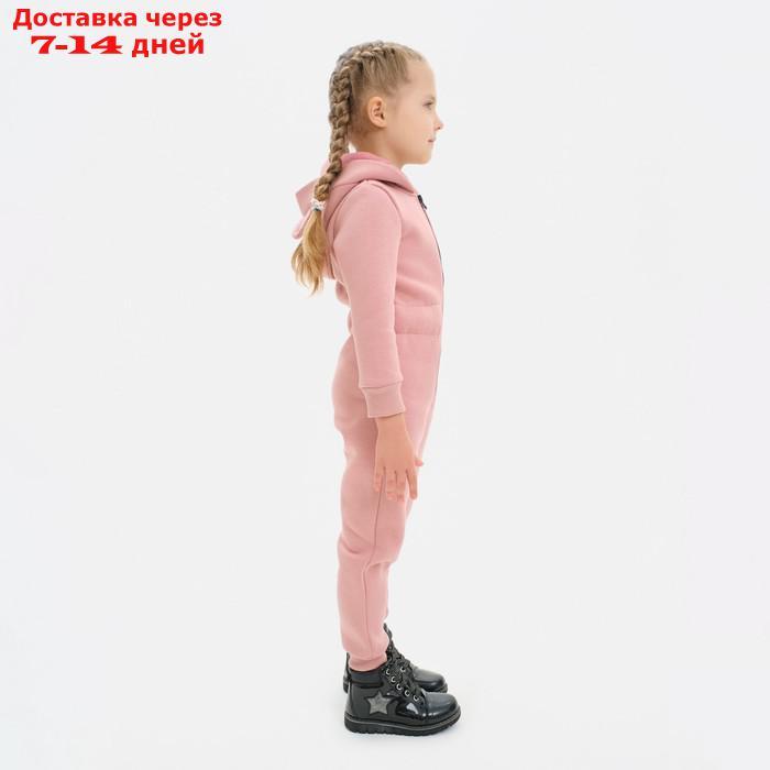 Комбинезон детский с начёсом KAFTAN "Basic line" р.26 (80-86), розовый - фото 3 - id-p227127391