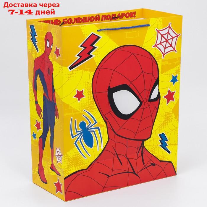 Пакет подарочный "Поздравляю!", Человек-паук, 40х49х19 см - фото 3 - id-p227108116