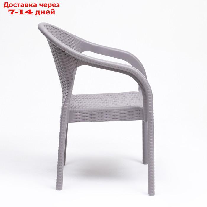 Кресло садовое "Ротанг" 64 х 58,5 х 84 см, серый - фото 2 - id-p227113706