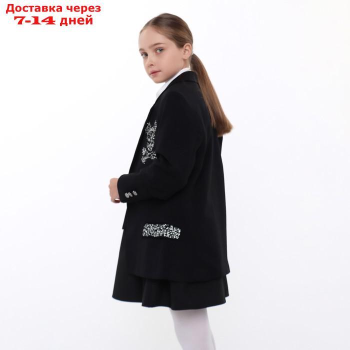 Пиджак для девочки, цвет черный, 128-134 см (36) - фото 6 - id-p227126374