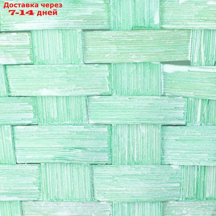 Корзина плетеная, 26х12/30 см, зеленый, бамбук - фото 5 - id-p227130351