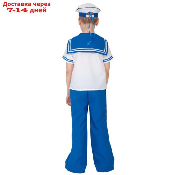 Карнавальный костюм "Морячок", рубаха, брюки, бескозырка, р. 34-36, рост 134-140 см - фото 3 - id-p227108197