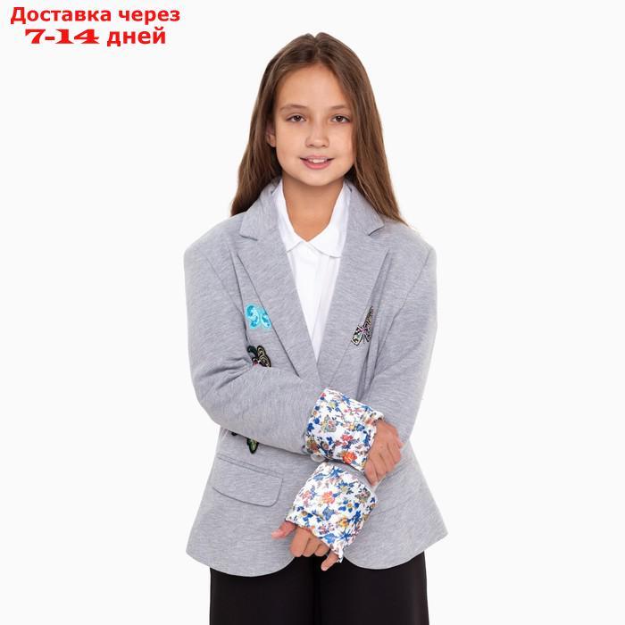 Пиджак для девочки Emporio Armani, серый меланж, 128-134 см (36) - фото 6 - id-p227126385