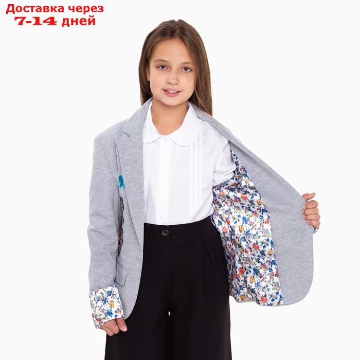 Пиджак для девочки Emporio Armani, серый меланж, 128-134 см (36) - фото 9 - id-p227126385