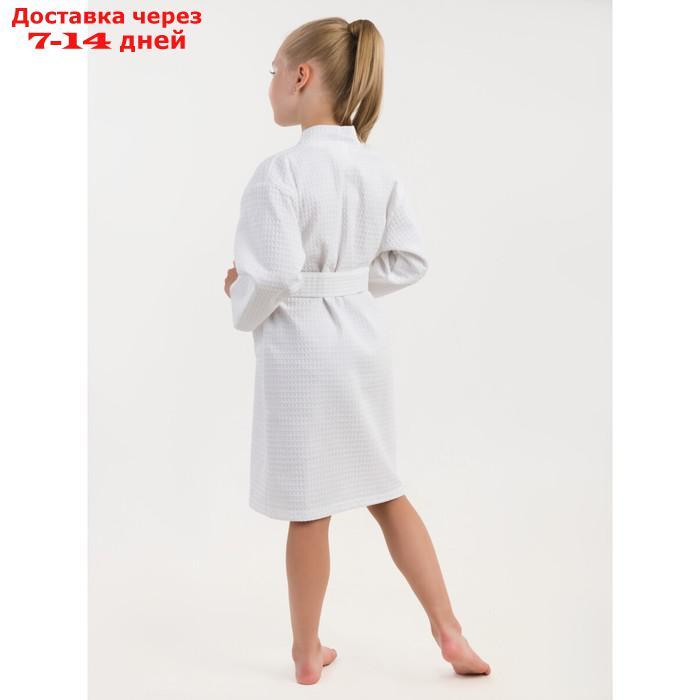 Халат вафельный детский "Кимоно", размер 34, цвет белый - фото 4 - id-p227126399