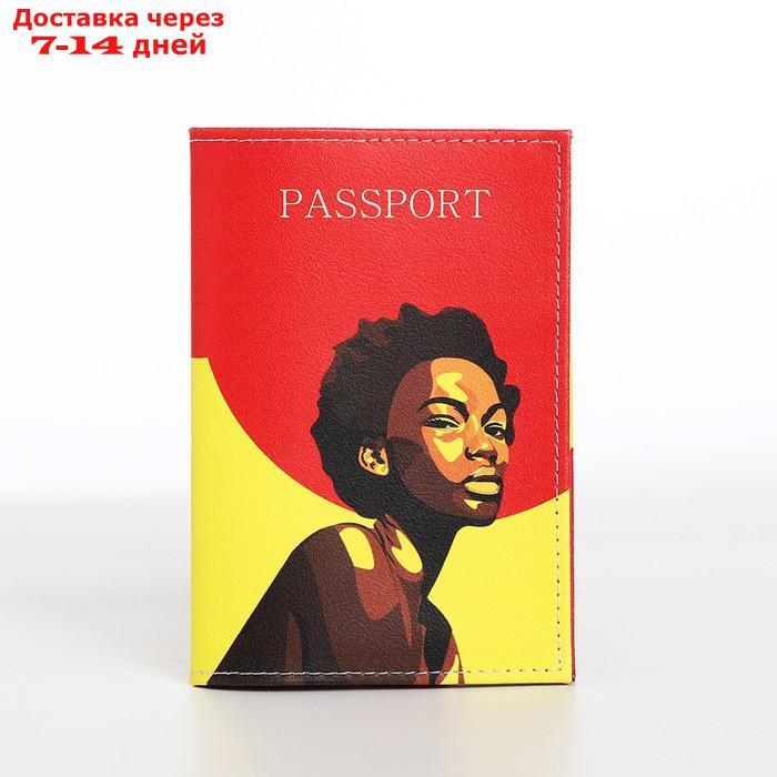 Обложка для паспорта 9,5*0,3*13,5 см, нат кожа, "Африка", красный - фото 2 - id-p227124415