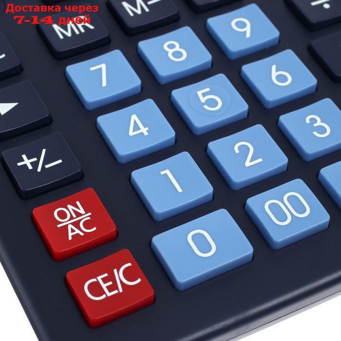 Калькулятор настольный большой, 12-разрядный, SKAINER SK-555BL, 2 питание, 2 память, 155 x 205 x 35 мм, синий - фото 4 - id-p227113788