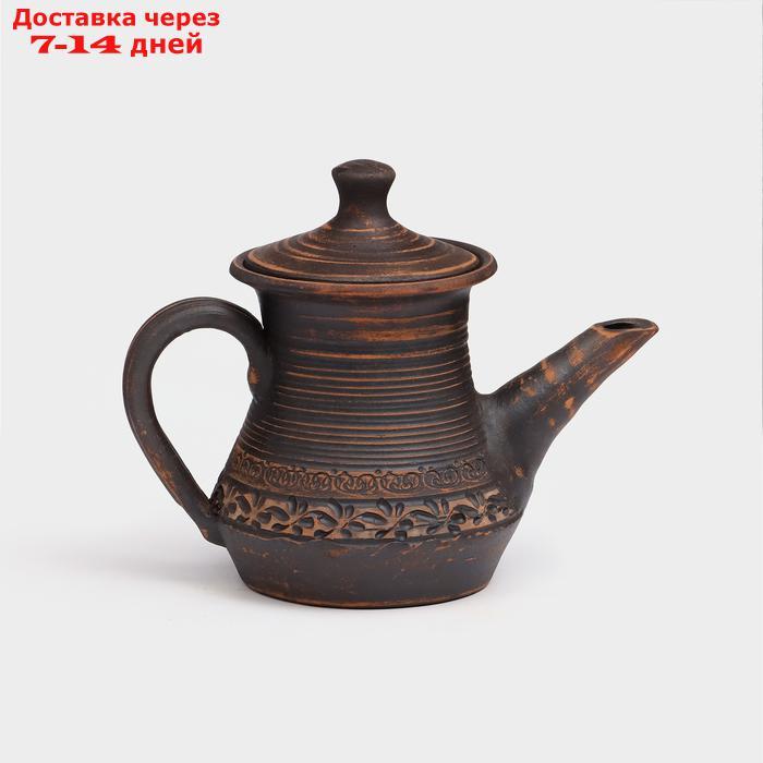 Чайник для заварки "Домашний", ангоб, красная глина, 1 л - фото 1 - id-p227108227