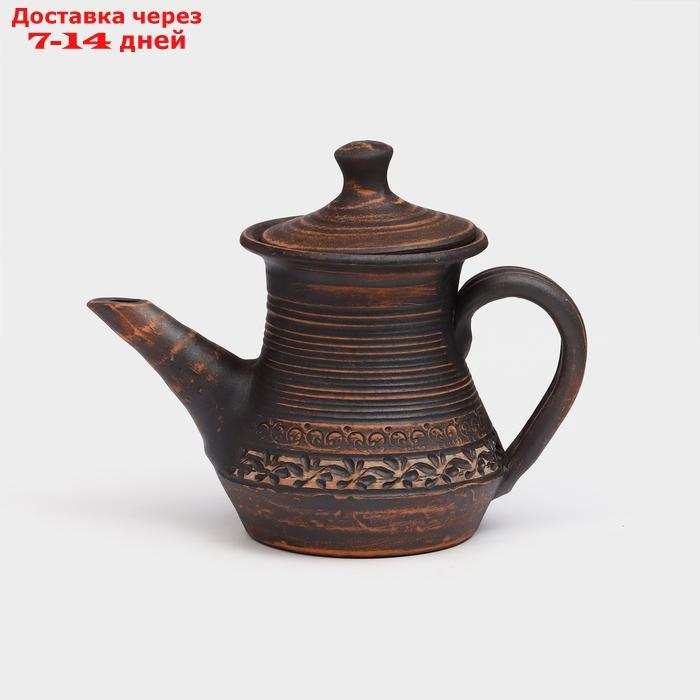 Чайник для заварки "Домашний", ангоб, красная глина, 1 л - фото 2 - id-p227108227