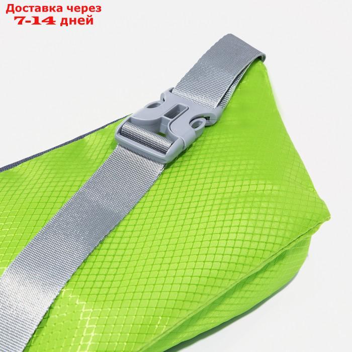 Поясная сумка, 28*6*12, отд на молнии, н/карман, зеленый - фото 5 - id-p227116187