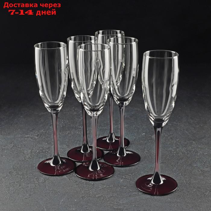 Набор бокалов для шампанского 170 мл "Домино", 6 шт - фото 1 - id-p227106135