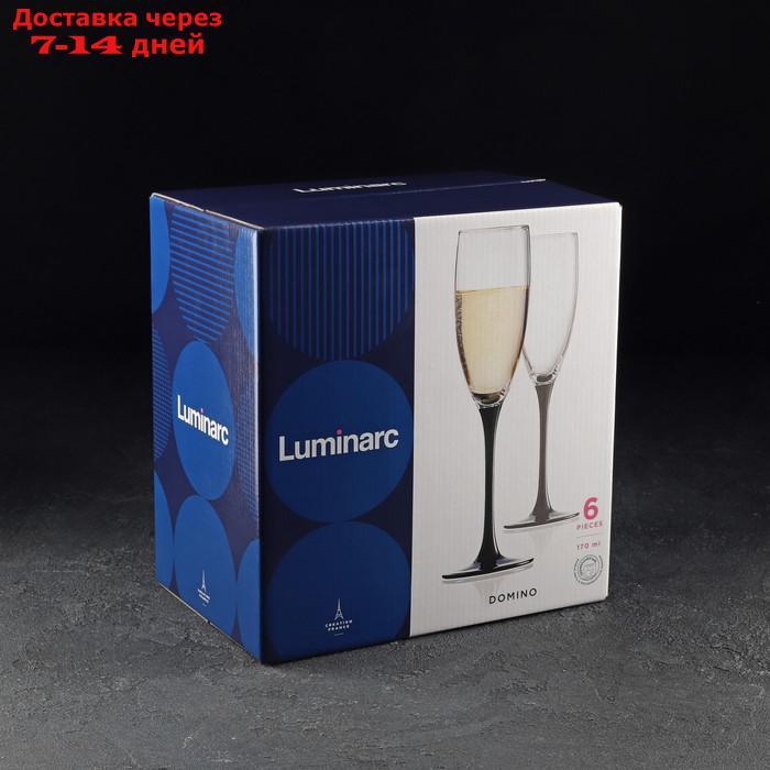 Набор бокалов для шампанского 170 мл "Домино", 6 шт - фото 3 - id-p227106135