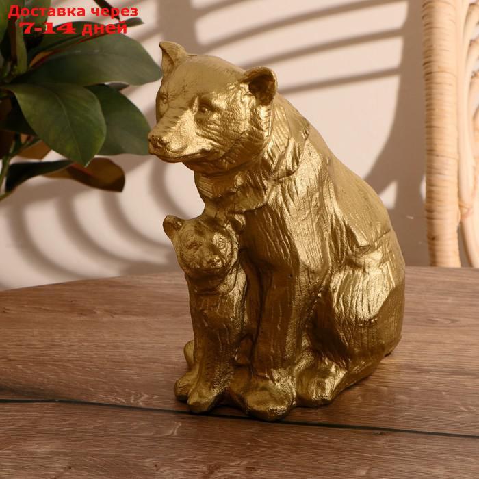 Сувенир "Медведица с медвежонком" алюминий 28 см - фото 1 - id-p227127447