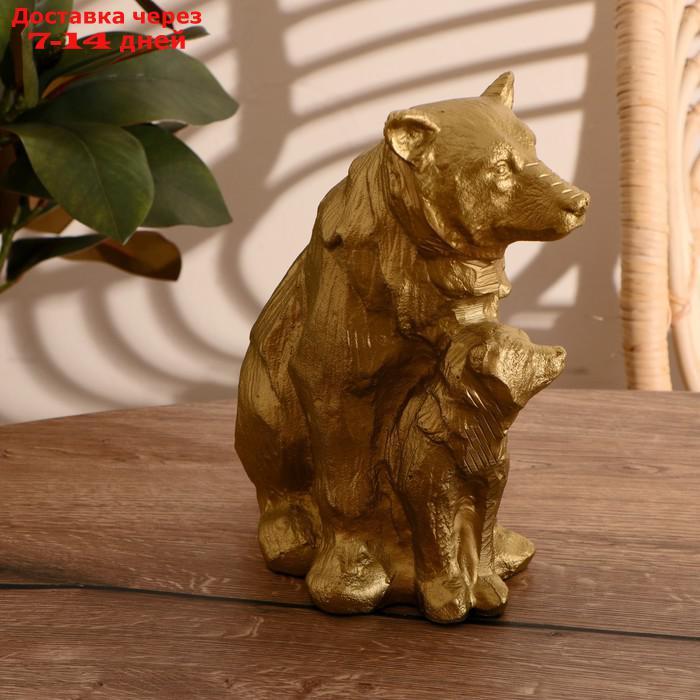 Сувенир "Медведица с медвежонком" алюминий 28 см - фото 2 - id-p227127447
