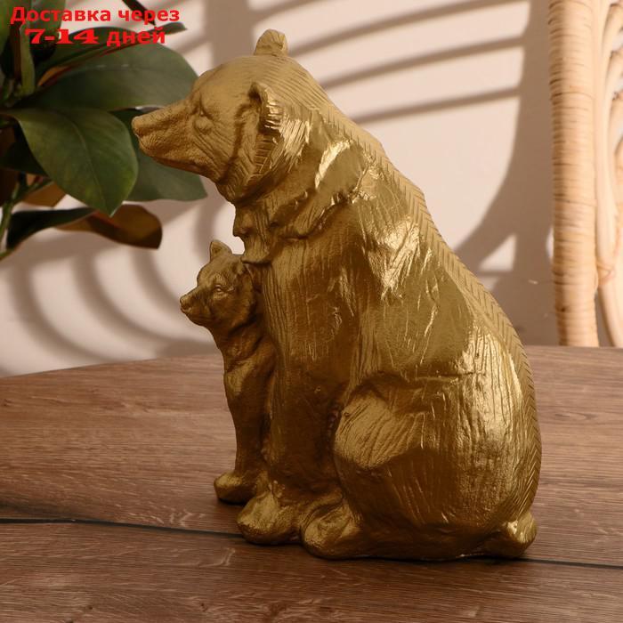 Сувенир "Медведица с медвежонком" алюминий 28 см - фото 3 - id-p227127447