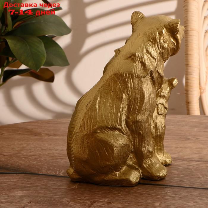 Сувенир "Медведица с медвежонком" алюминий 28 см - фото 4 - id-p227127447