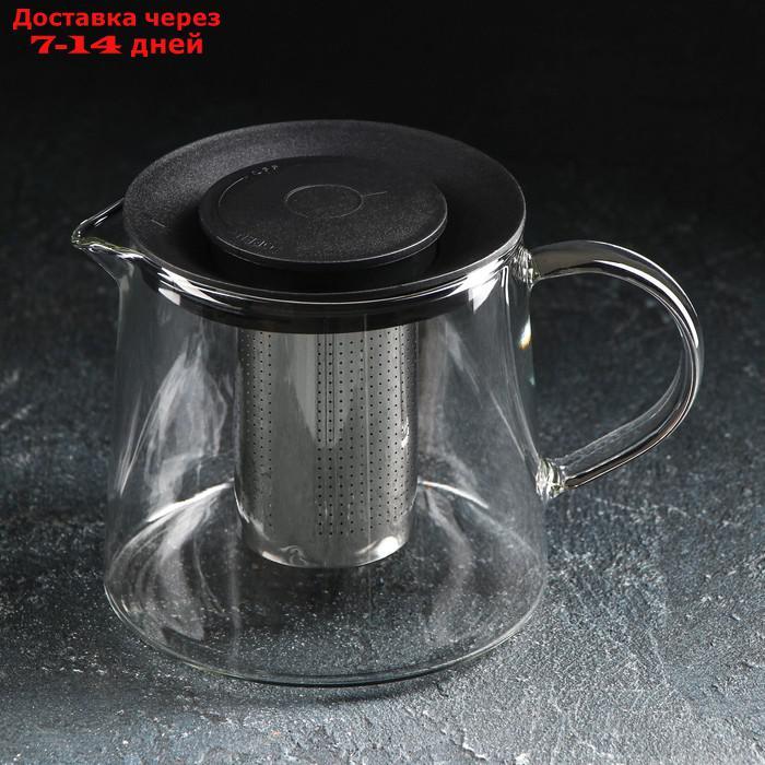 Чайник заварочный "Локи", 1 л, 17,5×13×12,5 см, цвет крышки чёрный - фото 1 - id-p227116207