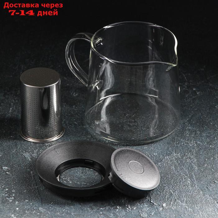 Чайник заварочный "Локи", 1 л, 17,5×13×12,5 см, цвет крышки чёрный - фото 2 - id-p227116207