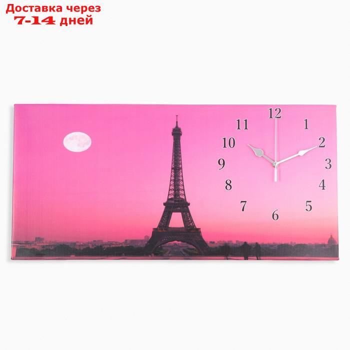 Часы-картина настенные, серия: Интерьер, "Эйфелева Башня", 40 х 76 см - фото 1 - id-p227127453