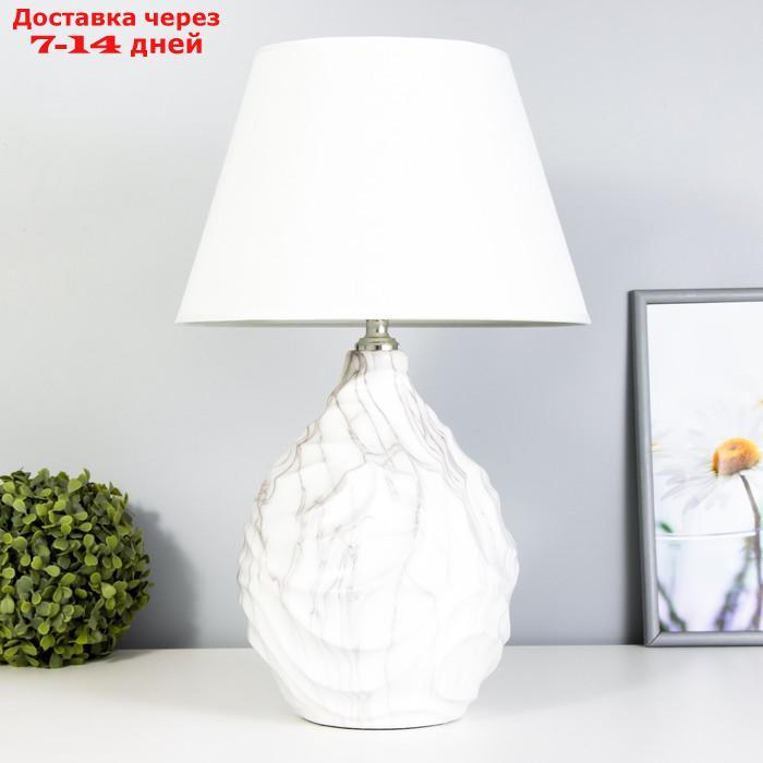 Настольная лампа "Скарла" E14 40Вт бело-серый 30х30х46 см - фото 1 - id-p227125403