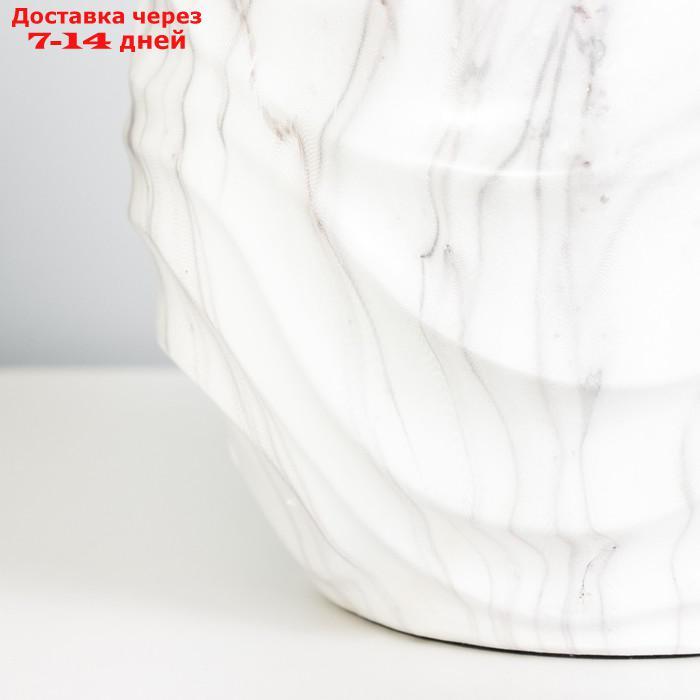 Настольная лампа "Скарла" E14 40Вт бело-серый 30х30х46 см - фото 4 - id-p227125403