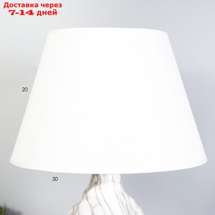 Настольная лампа "Скарла" E14 40Вт бело-серый 30х30х46 см - фото 6 - id-p227125403