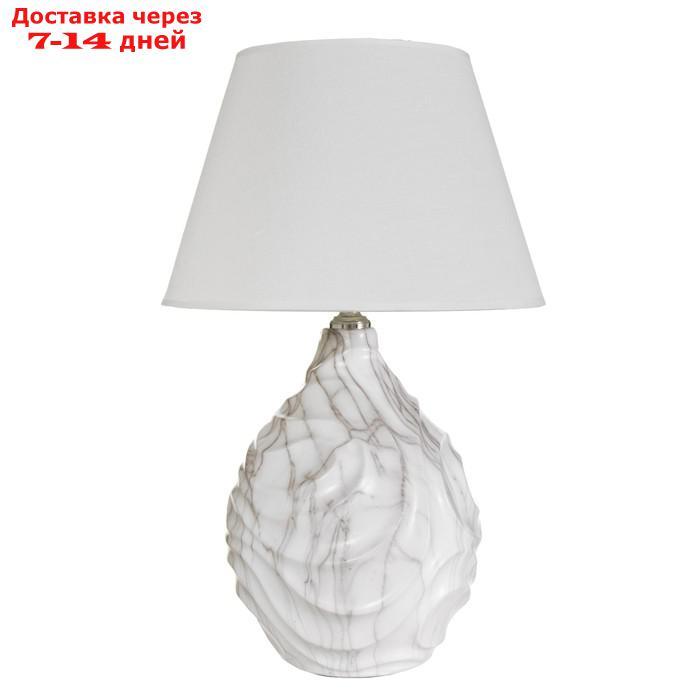 Настольная лампа "Скарла" E14 40Вт бело-серый 30х30х46 см - фото 8 - id-p227125403