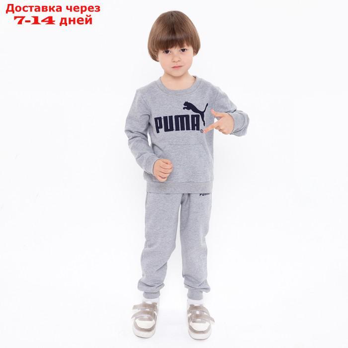 Костюм детский PUMA (свитшот, брюки), цвет серый, рост 110 см (5 лет) - фото 1 - id-p227122284