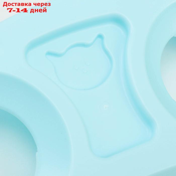 Миски пластиковые на голубой подставке 30 х 15,5 х 12 см прозрачные - фото 4 - id-p227117387