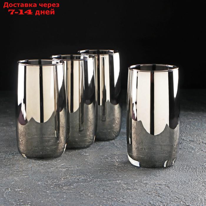 Набор стаканов высоких "Сияющий графит", 330 мл, 4 шт - фото 1 - id-p227125419