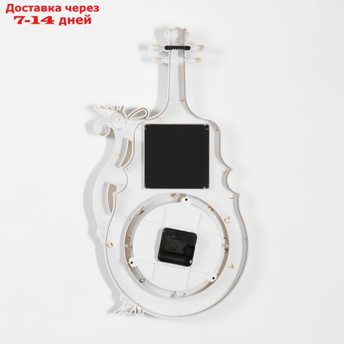 Часы настенные с фоторамкой "Гитара", дискретный ход,1АА, часы d=14 см, 34 х 47 см - фото 3 - id-p227129484