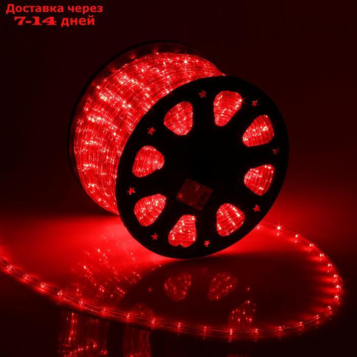 Световой шнур Luazon Lighting 11 мм, IP65, 100 м, 24 LED/м, 220 В, 2W, постоянное свечение, свечение красное - фото 1 - id-p227118595