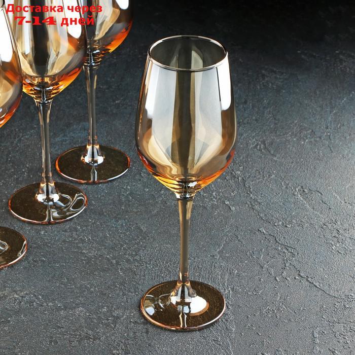 Набор бокалов для вина "Золотой мёд", 350 мл, 4 шт - фото 2 - id-p227125432
