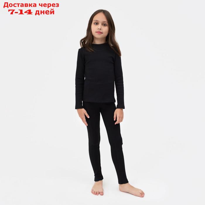 Термобелье детское (лонгслив, легинсы) цвет чёрный, рост 104 - фото 3 - id-p227117410