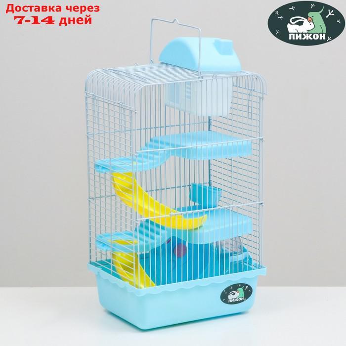 Клетка для мелких грызунов "Пижон", с наполнением, 23 х 17 х 45 см, голубая - фото 2 - id-p227121181